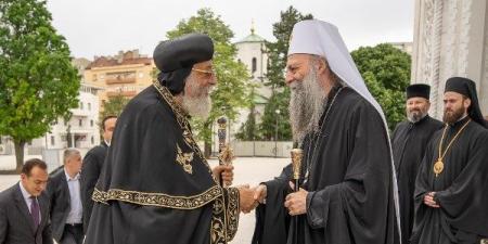 البابا تواضروس يزور كنيسة القديس ساڤا ويلتقي بطريرك الكنيسة الصربية |صور ـ موقع الآن نيوز