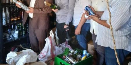 ضبط 7000 زجاجة مشروبات كحولية داخل منشأة غير مرخصة بالشيخ زايد ـ موقع الآن نيوز