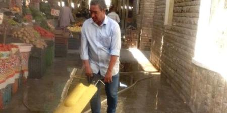 رئيس مدينة الأقصر يتابع أعمال تنفيذ حملة شاملة لتنظيف سوق الخضار ـ موقع الآن نيوز