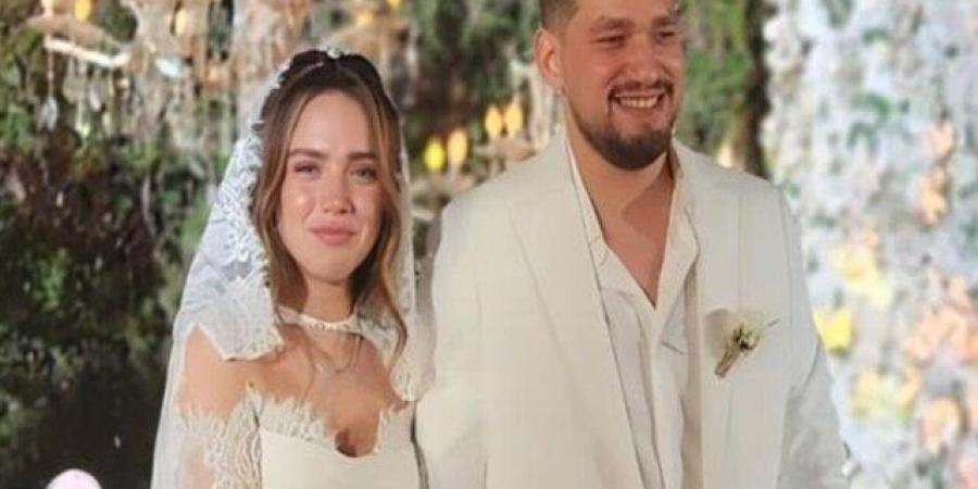 «صور».. رنا رئيس تحتفل بزفافها على «يسرى على» - موقع الآن نيوز