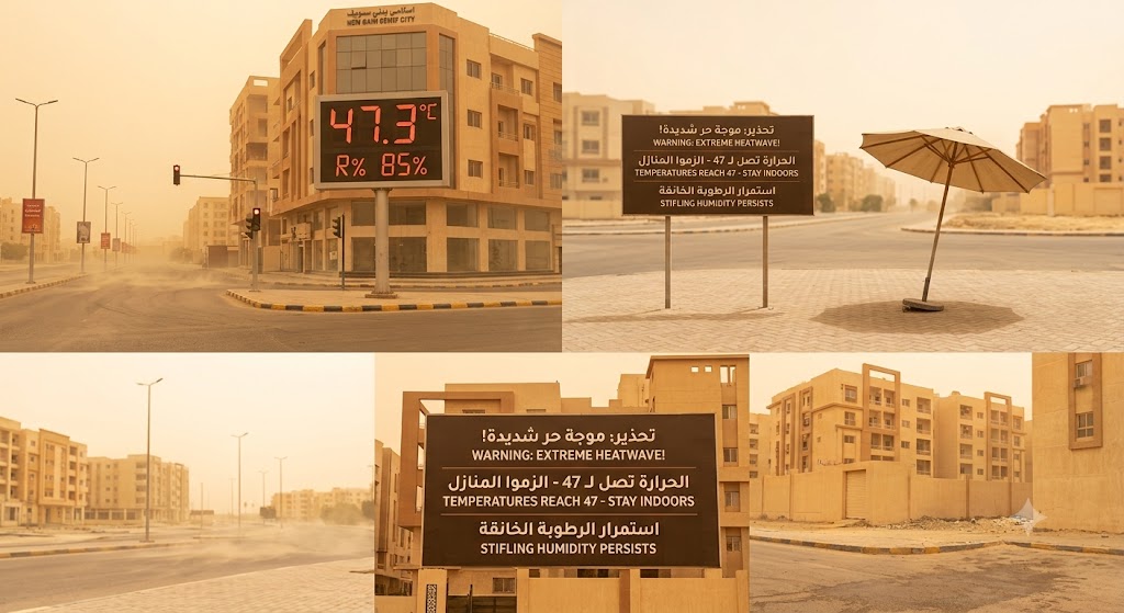 موجة شديدة الحرارة تضرب البلاد.. “الأرصاد” تُحذر: العظمى تصل لـ 47 درجة والأجواء الخانقة تستمر حتى الثلاثاء