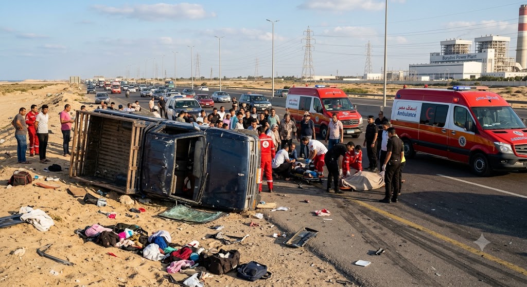 مصرع واصابة 23 شخصا فى انقلاب سيارة نقل